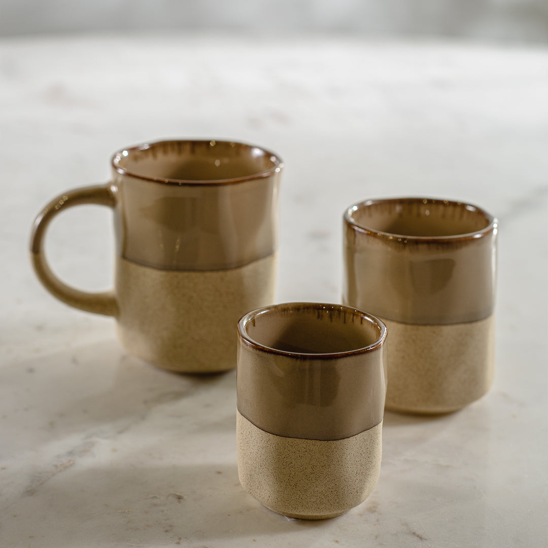 כוס אספרסו רטרו בז' 100 מ"ל - שישייה