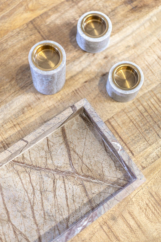 פמוט מארבל גריי